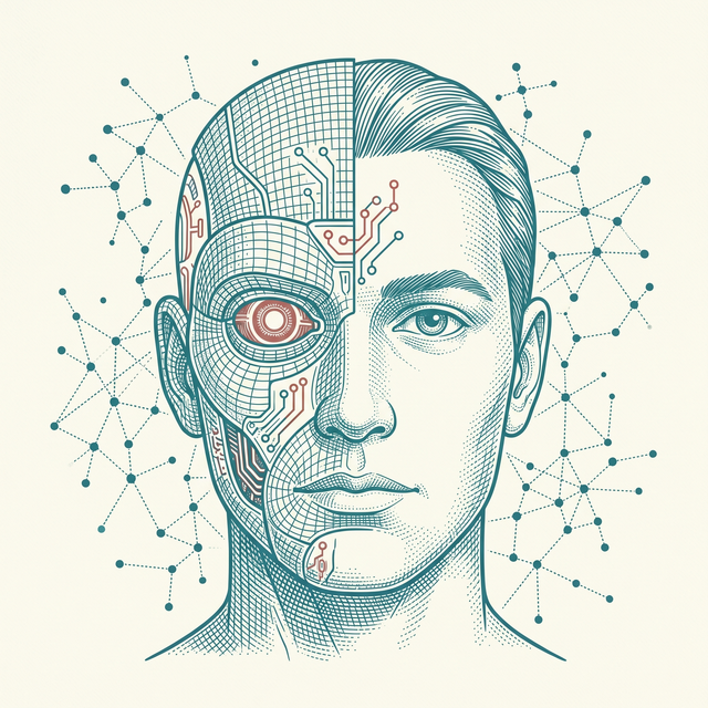AI agent — humanoidná ilustrácia